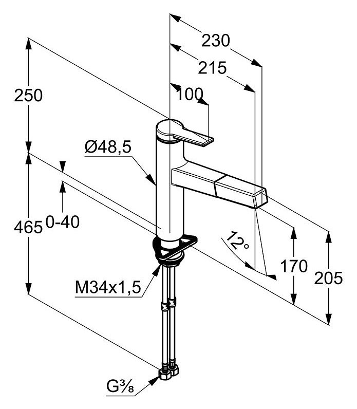 VÒI RỬA CHÉN KLUDI ZENTA *CÓ DÂY RÚT* - Ảnh 3