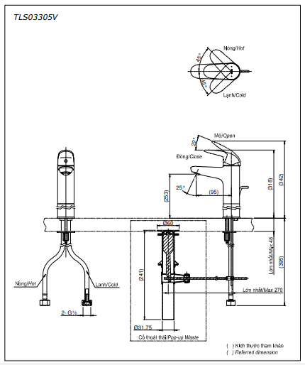 Vòi Lavabo TOTO TLS03305V nóng lạnh cổ cao - Ảnh 4