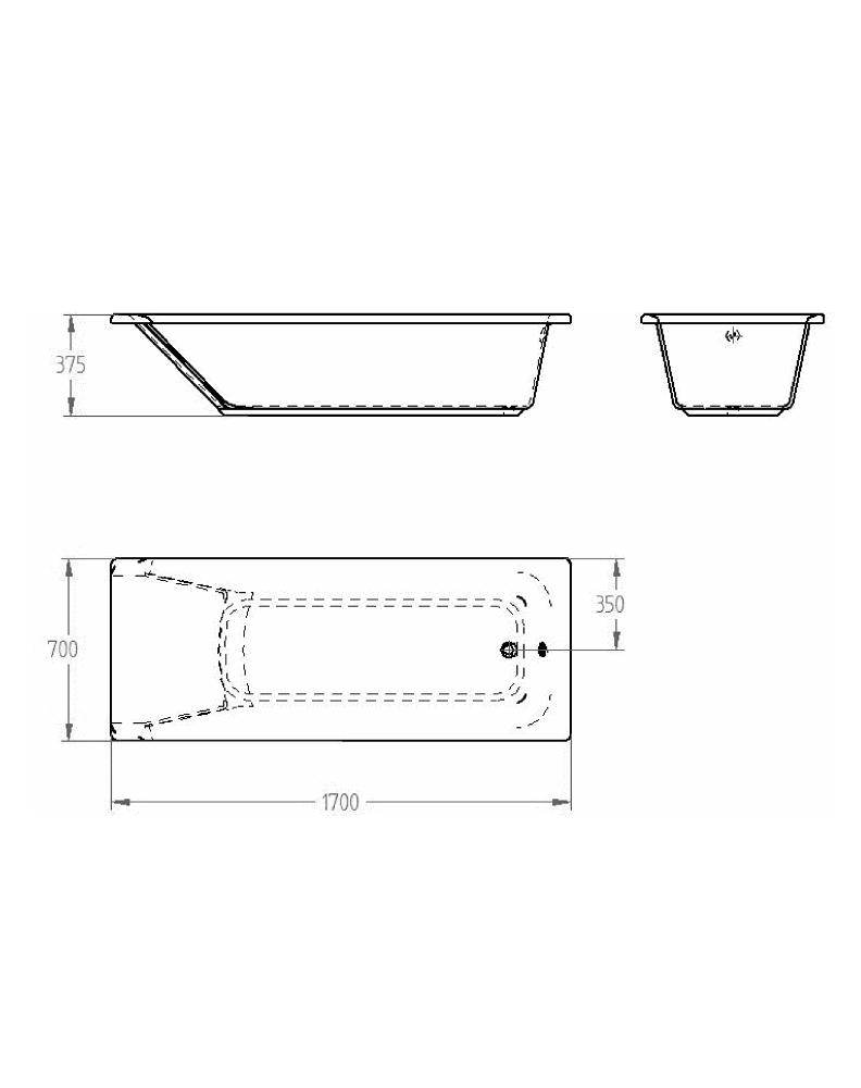 BỒN TẮM GROHE EUROCUBE ( chưa bao gồm yếm) - 39150000 - Ảnh 2