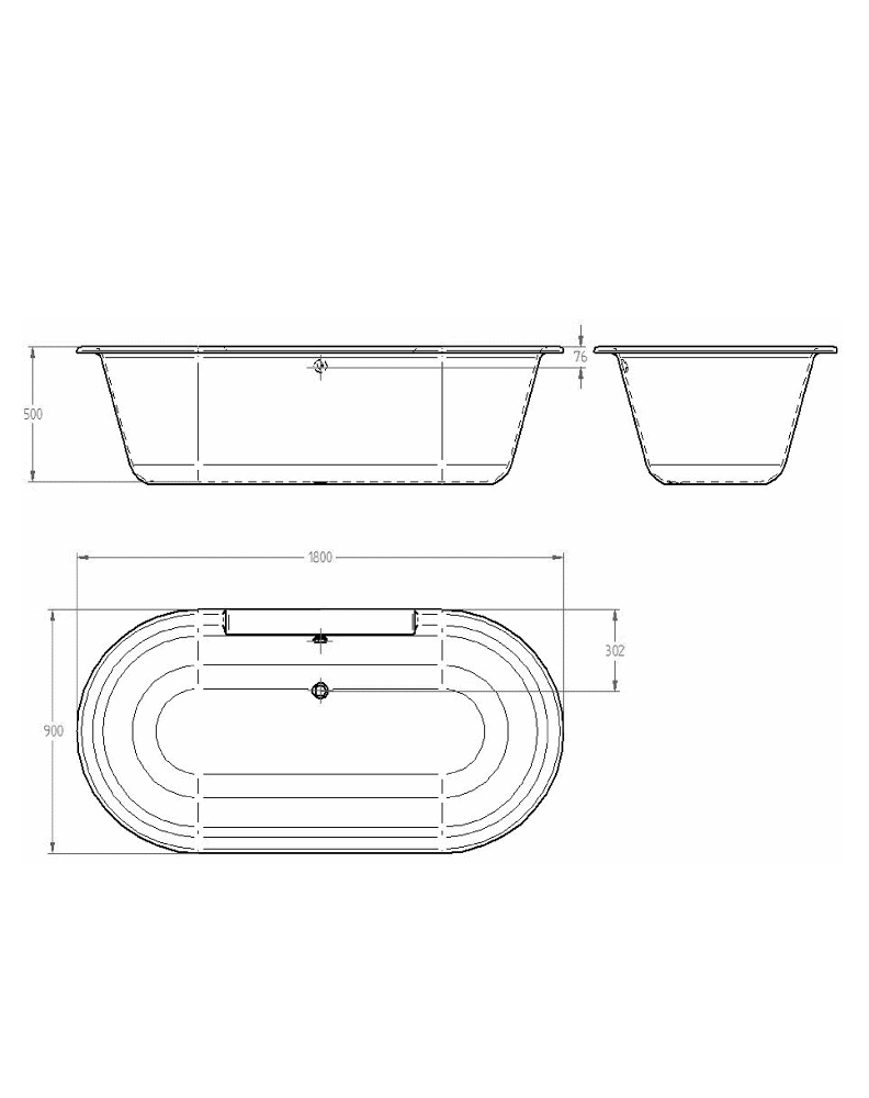 BỒN TẮM GROHE ( chưa bao gồm yếm) - 39154000 - Ảnh 2