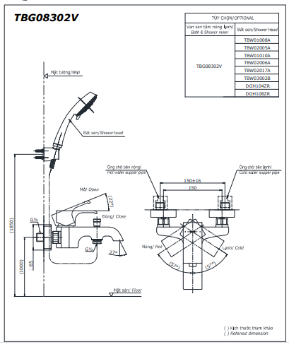 Sen tắm nóng lạnh TBG08302V - Ảnh 2