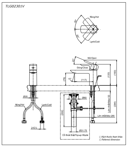 Vòi Lavabo TOTO TLG02301V nóng lạnh - Ảnh 4