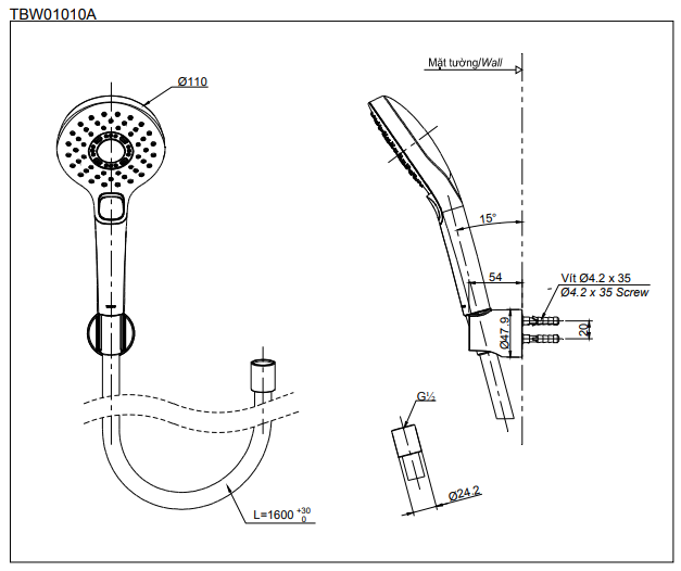 Tay Sen TOTO TBW01010A Massage 3 Chế Độ - Ảnh 4