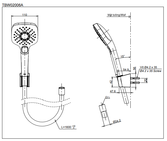 TAY SEN TOTO MASSAGE 3 CHẾ ĐỘ TBW02006A - Ảnh 2