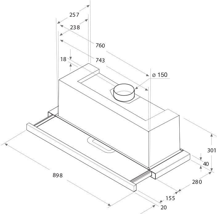 MÁY HÚT MÙI KÉO ARISTON 90CM - AH90CMIX - Ảnh 2