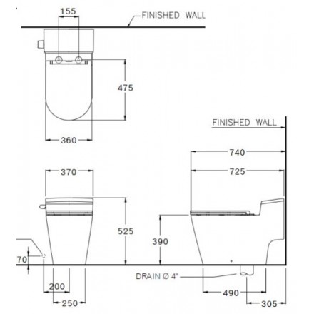 Bồn cầu một khối C103347 - Ảnh 2