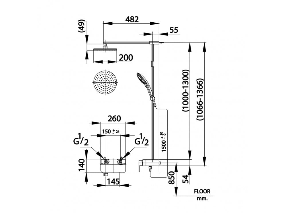SEN TẮM CÂY COTTO NÓNG LẠNH DÒNG SWITCH CT2240W - Ảnh 6