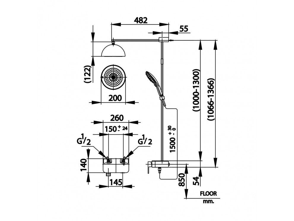 SEN TẤM CÂY COTTO NÓNG LẠNH DÒNG SWITCH CT2242W - Ảnh 2