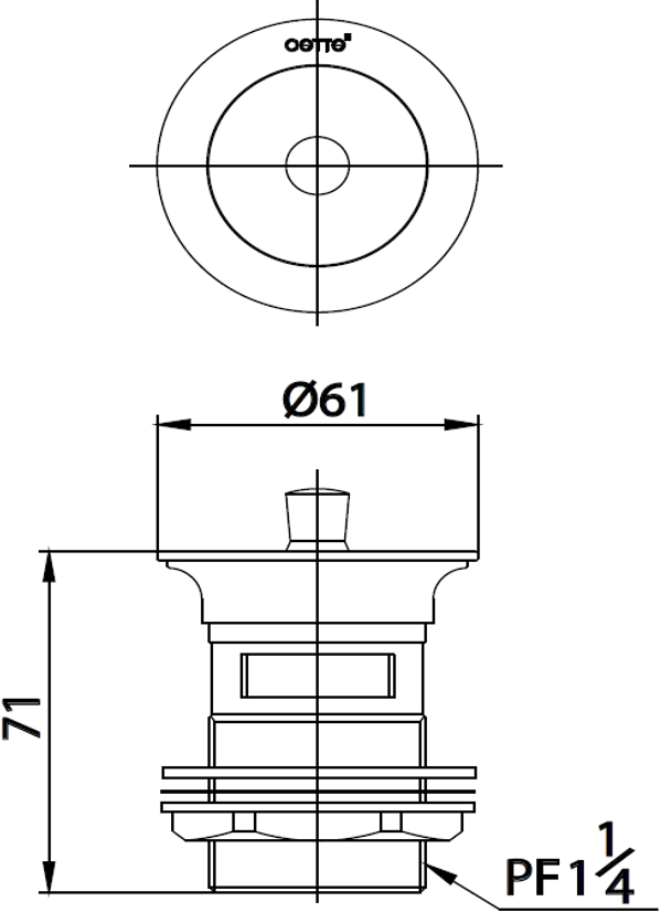 Mặt xả lavabo loại nắp đậy CT6062(HM) - Ảnh 6