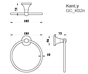 VÒNG TREO KHĂN BẰNG ĐỒNG KANLY - GCK02 - Ảnh 6