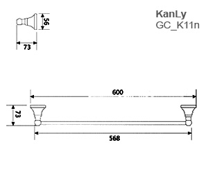 THANH TREO KHĂN ĐƠN BẰNG ĐỒNG KANLY - GCK11 - Ảnh 6
