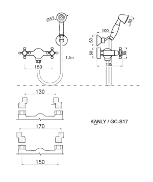 SEN TẮM TREO TƯỜNG, NÓNG LẠNH KANLY - GCS17 - Ảnh 6