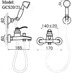 SEN TẮM TREO TƯỜNG, NÓNG LẠNH KANLY - GCS21 - Ảnh 2