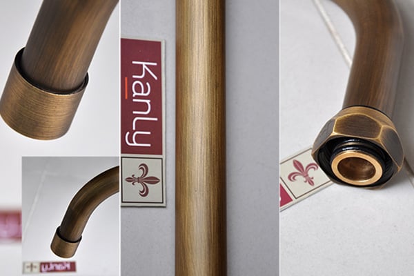 Vòi Lavabo treo tường nóng lạnh bằng đồng KANLY - GCT05 - Ảnh 2