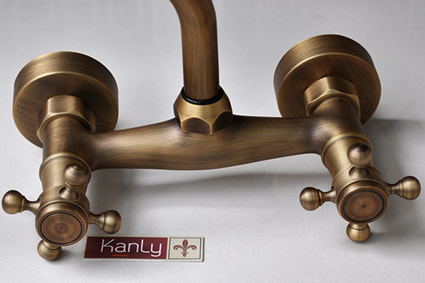 Vòi Lavabo treo tường nóng lạnh bằng đồng KANLY - GCT05 - Ảnh 7