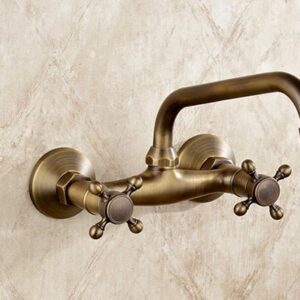 Vòi Lavabo treo tường nóng lạnh bằng đồng KANLY - GCT05