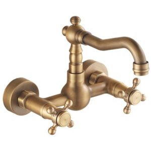 Vòi Lavabo treo tường nóng lạnh bằng đồng KANLY - GCT06