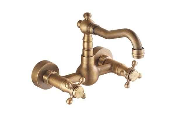 Vòi Lavabo treo tường nóng lạnh bằng đồng KANLY - GCT06