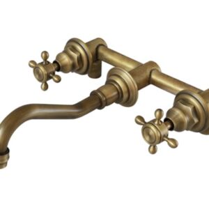 Vòi Lavabo âm tường nóng lạnh bằng đồng KANLY - GCT08