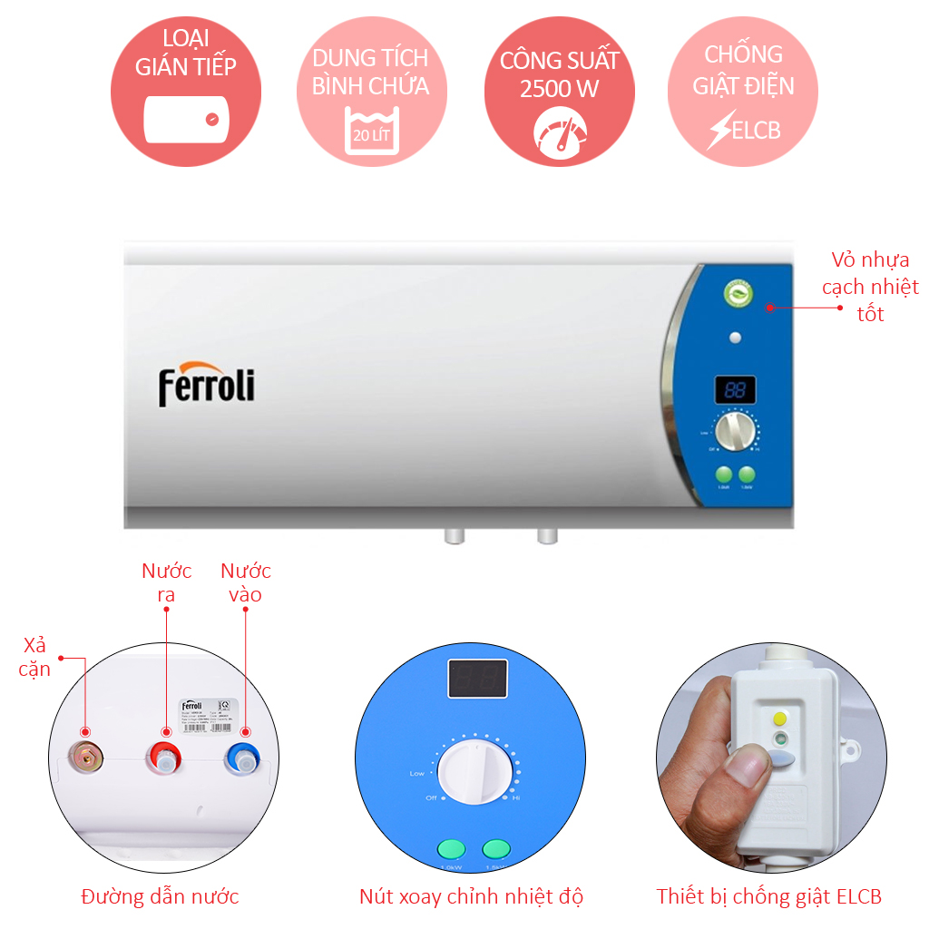 Máy Nước Nóng Ferroli - VERDI AE - Ảnh 3