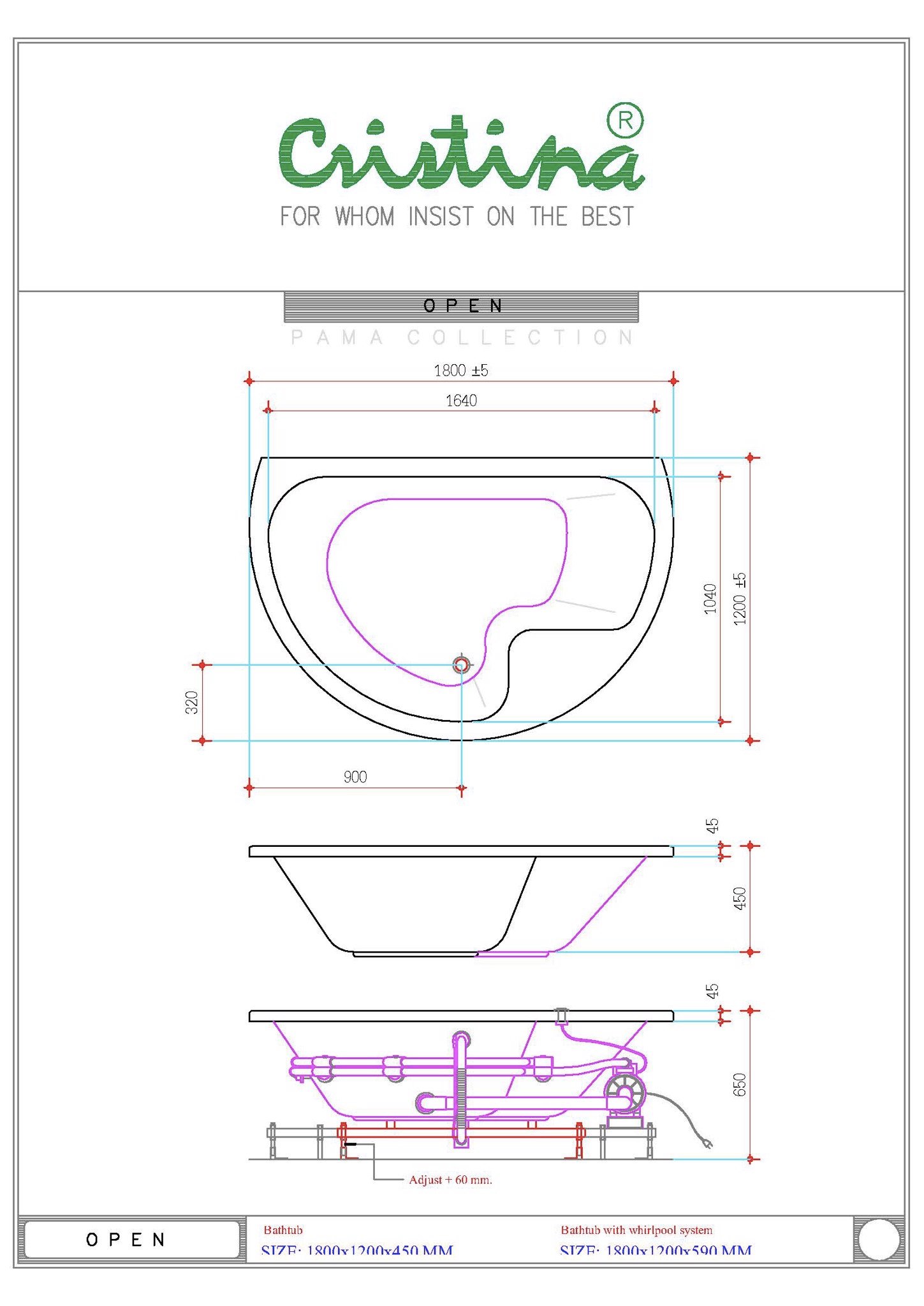 BỒN TẮM ÂM CRISTINA - OPEN - CT-OP 180120 - Ảnh 8