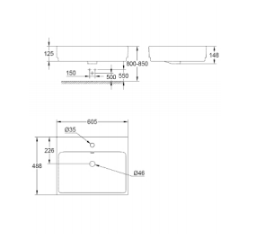 CHẬU RỬA ĐẶT BÀN GROHE Eurocube 60 - 39234000 - Ảnh 2