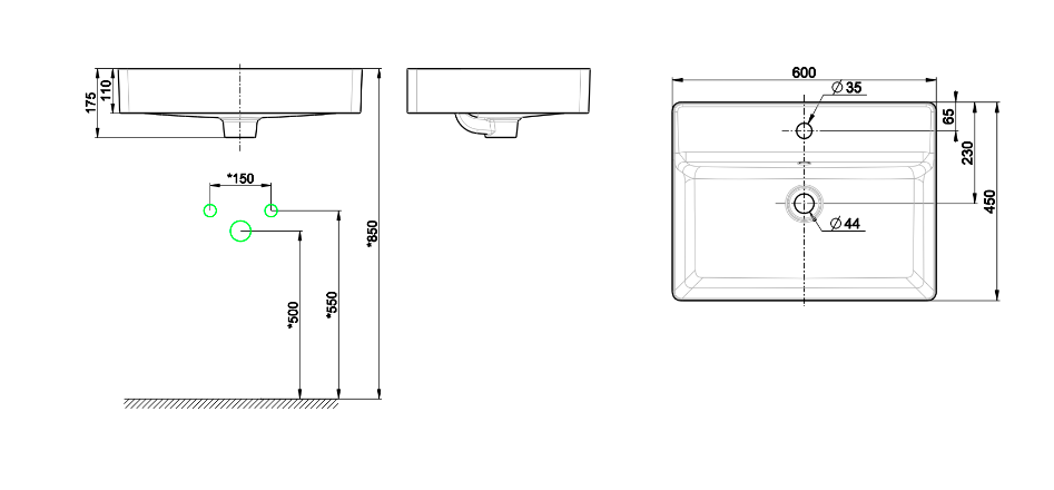 Chậu rửa đặt trên bàn Acacia SupaSleek WP-F420 - Ảnh 4