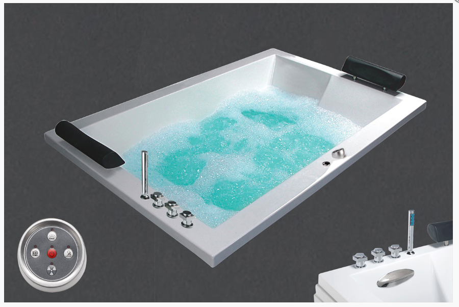 Bồn Tắm Đôi Massage Đèn Không Chân - Không Yếm - MT7180C