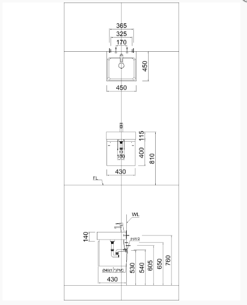 Lavabo + Tủ treo - LF5255 + EH05255AW - Ảnh 2