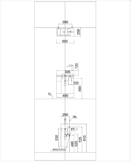 Lavabo + Tủ Treo - LF5239S + EH05239AV - Ảnh 2