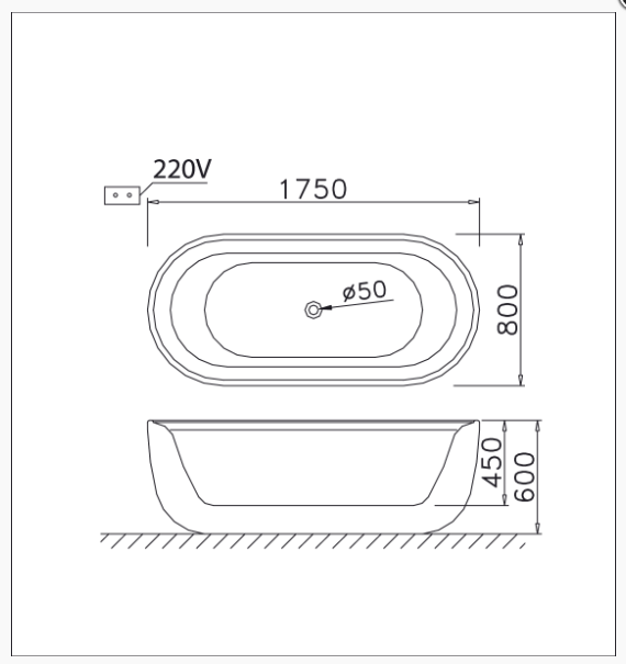 Bồn Tắm Massage Chân Yếm - MT0770 - Ảnh 2