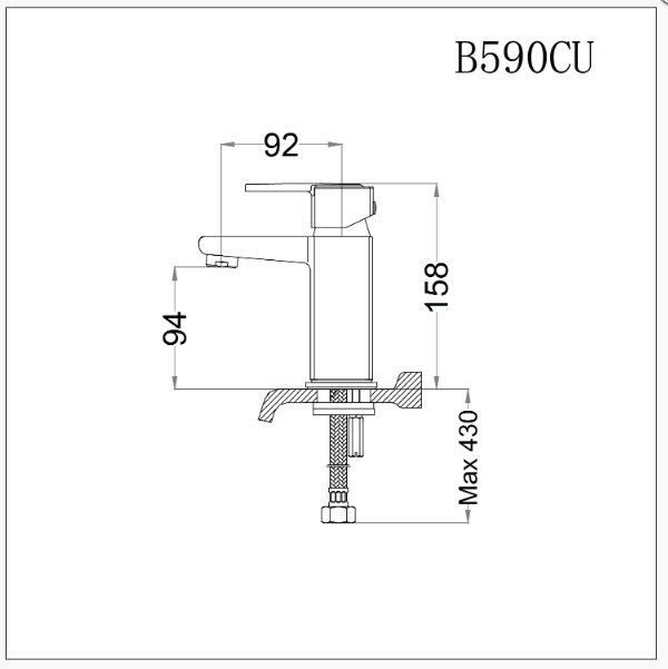 Vòi Lavabo nóng lạnh B590CU - Ảnh 2