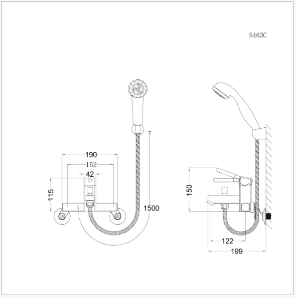 Vòi Sen Nóng Lạnh - S463C - Ảnh 2