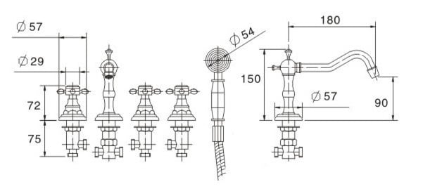 SEN TẮM GẮN BỒN BẰNG ĐỒNG KANLY - GCB08 - Ảnh 5