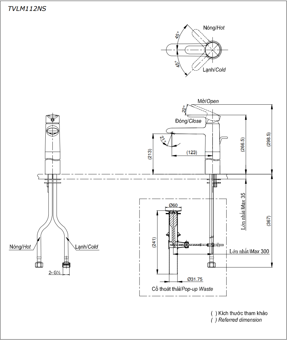 Vòi Lavabo TOTO TVLM112NS nóng lạnh cổ cao - Ảnh 4