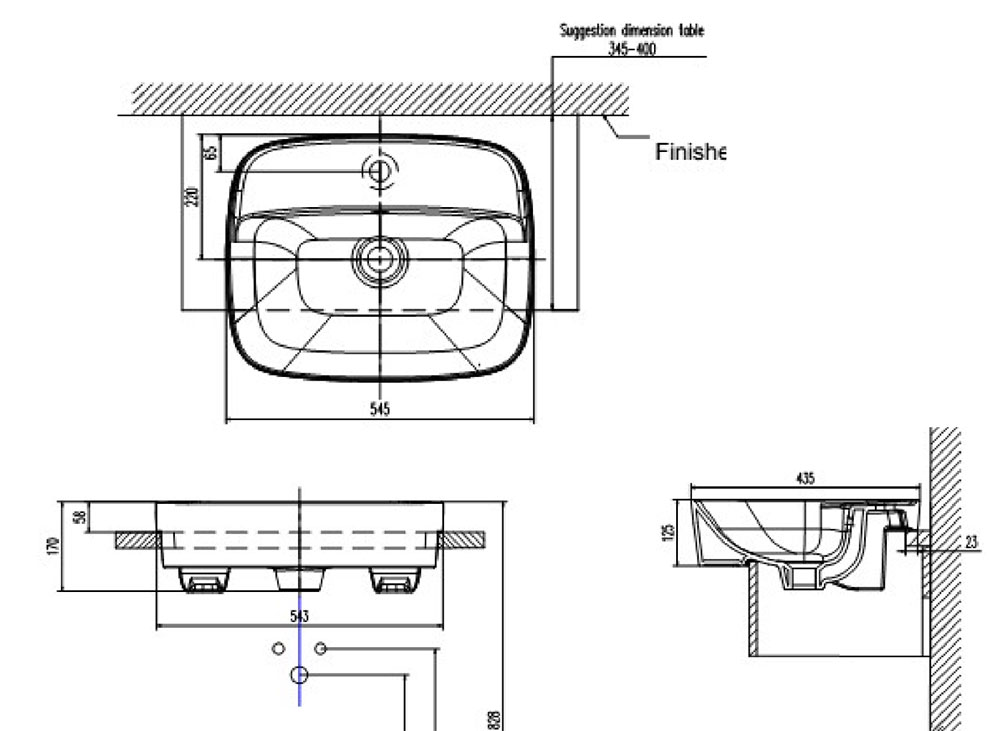 Chậu rửa đặt nửa bàn Signature VF-0320 - Ảnh 2