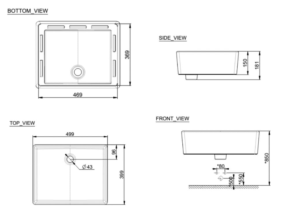 Chậu rửa đặt trên bàn AMERICAN STANDARD Square - WP-F611 - Ảnh 8
