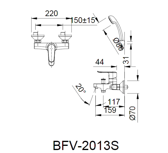 Sen Tắm Nóng Lạnh INAX BFV-2013S - Ảnh 2