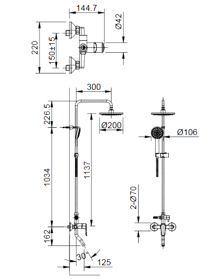 Sen Cây Tắm Nóng Lạnh INAX - BFV-2015S - Ảnh 2