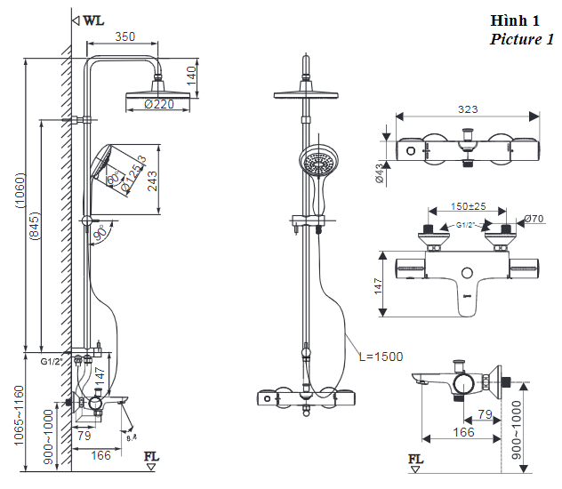 Sen Cây Tắm Nhiệt Độ INAX BFV-3415T - Ảnh 2