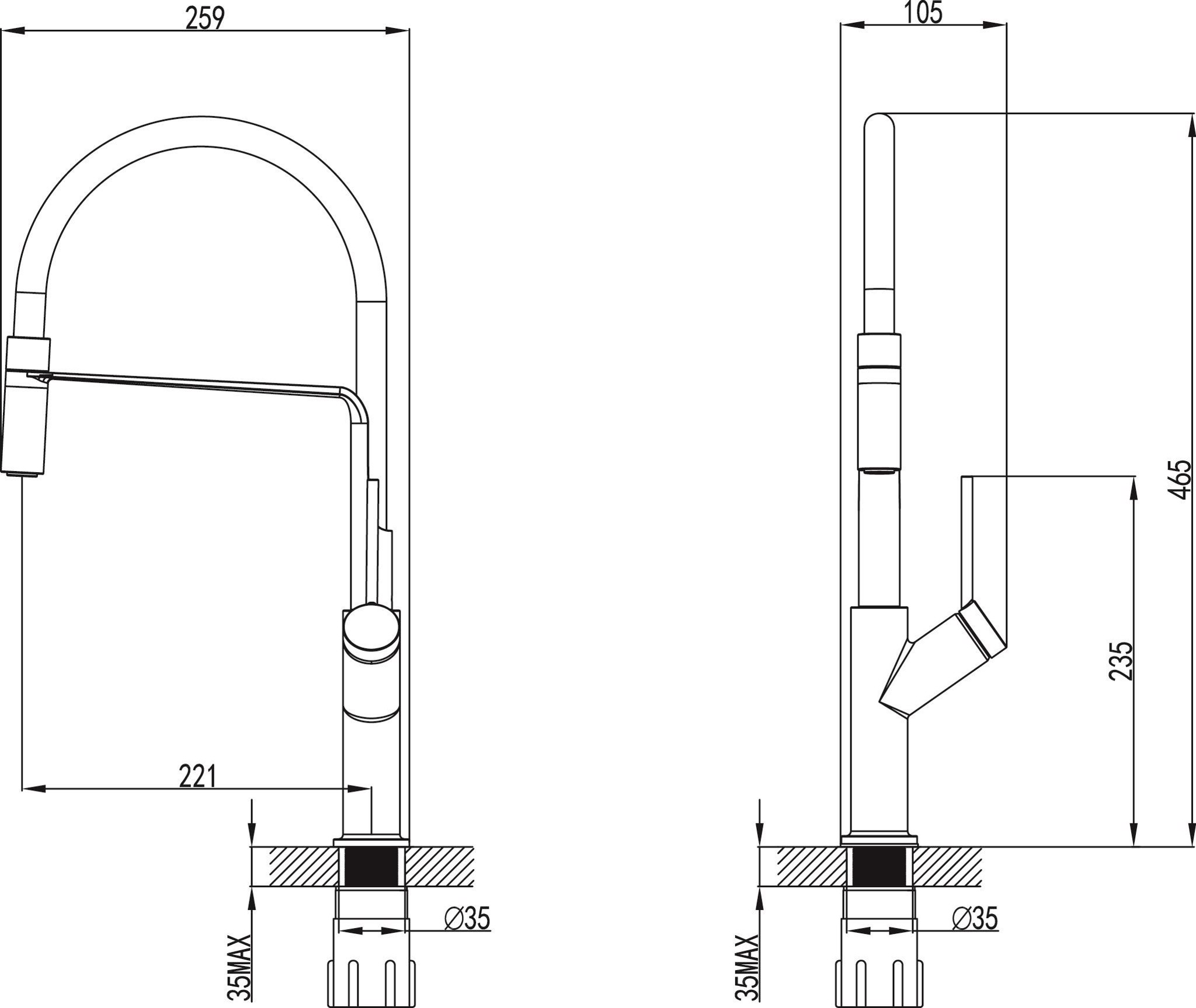 Vòi Rửa Chén Malloca K081C - Ảnh 2