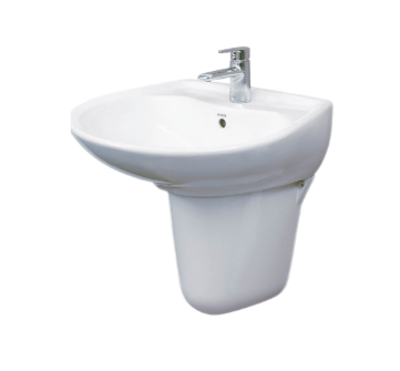 Chậu Lavabo TOTO LHT300CR Treo Tường Chân Ngắn - Ảnh 3