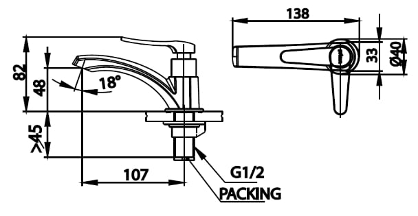 Vòi Lavabo lạnh COTTO CT1206(HM) - Ảnh 2