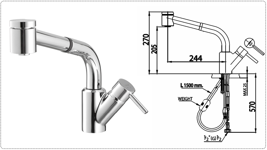 Vòi bếp nóng lạnh CT2078A - Ảnh 2