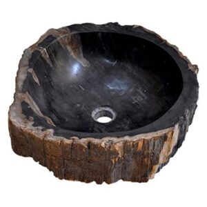 CHẬU RỬA GỖ HÓA THẠCH ĐẶT BÀN KANLY - WDM02i