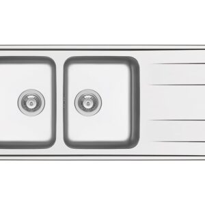 CHẬU RỬA CHÉN 2 NGĂN 1 CÁNH PYRAMIS ALEA 2B 1D POLISHED