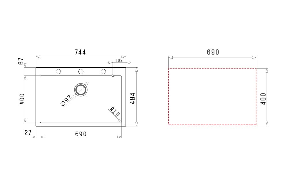 CHẬU RỬA CHÉN 1 NGĂN PYRAMIS ISTROS 1B IRON CARBON - Ảnh 2
