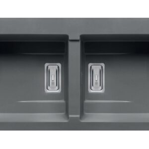 CHẬU RỬA CHÉN 2 NGĂN PYRAGRANITE KARTESIO 2B IRON GREY