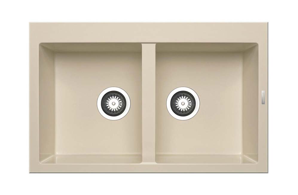 CHẬU RỬA CHÉN HAI NGĂN PYRAMIS ALAZIA 2B – MOCHA