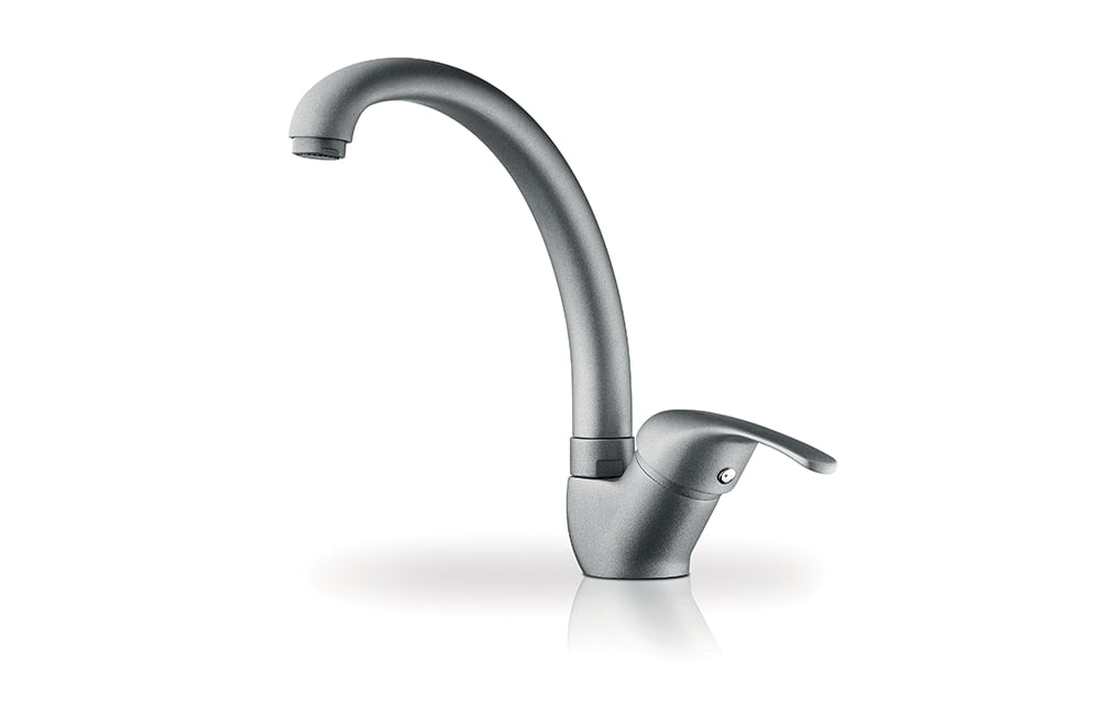 VÒI RỬA CHÉN NÓNG LẠNH PYRAMIS MEZZO GRAINTE IRON GREY